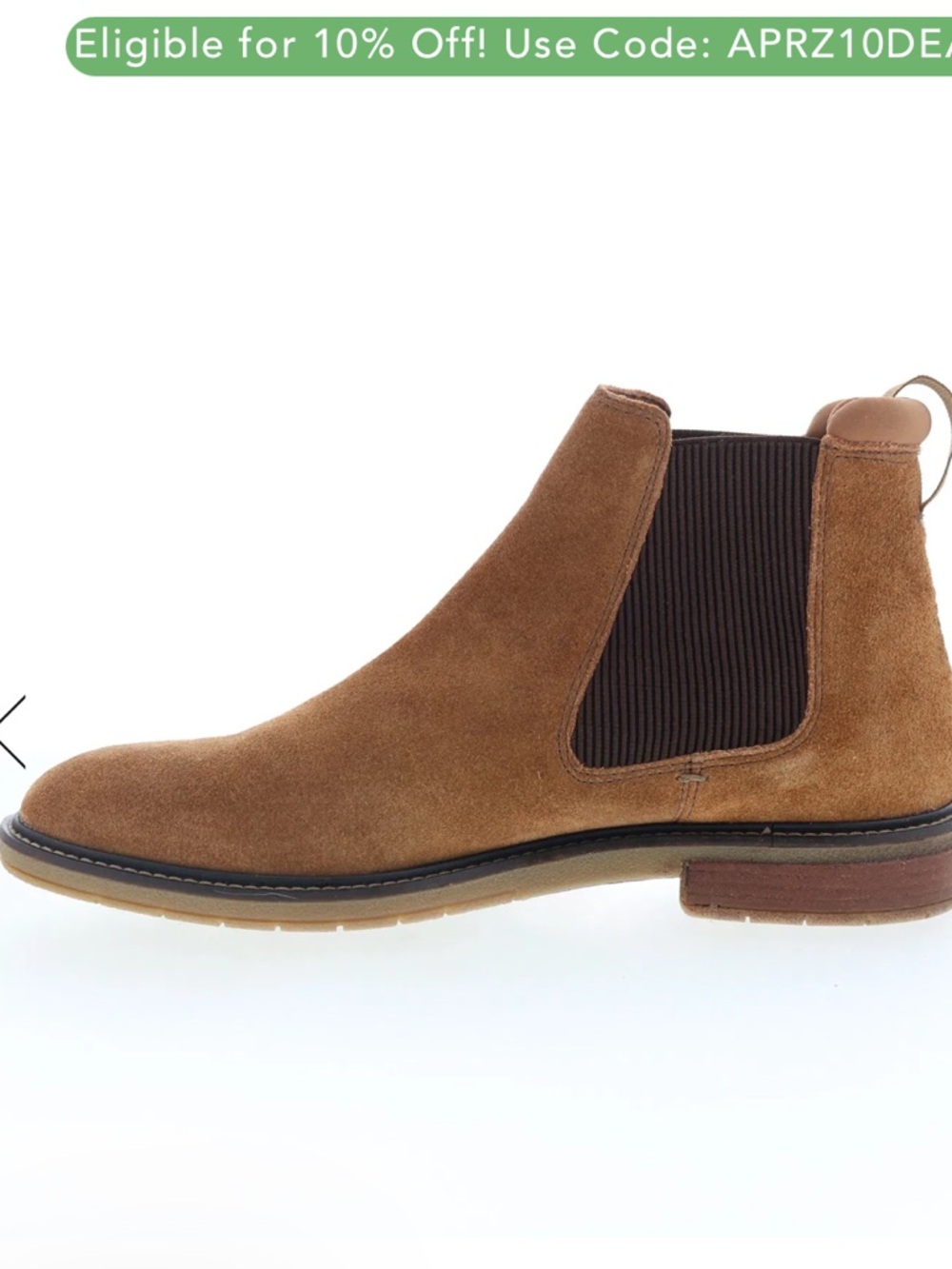 Clarks Clarkdale Mens Brown Suede Slip On Chelsea Boots dark tan - Picture 2 of 10